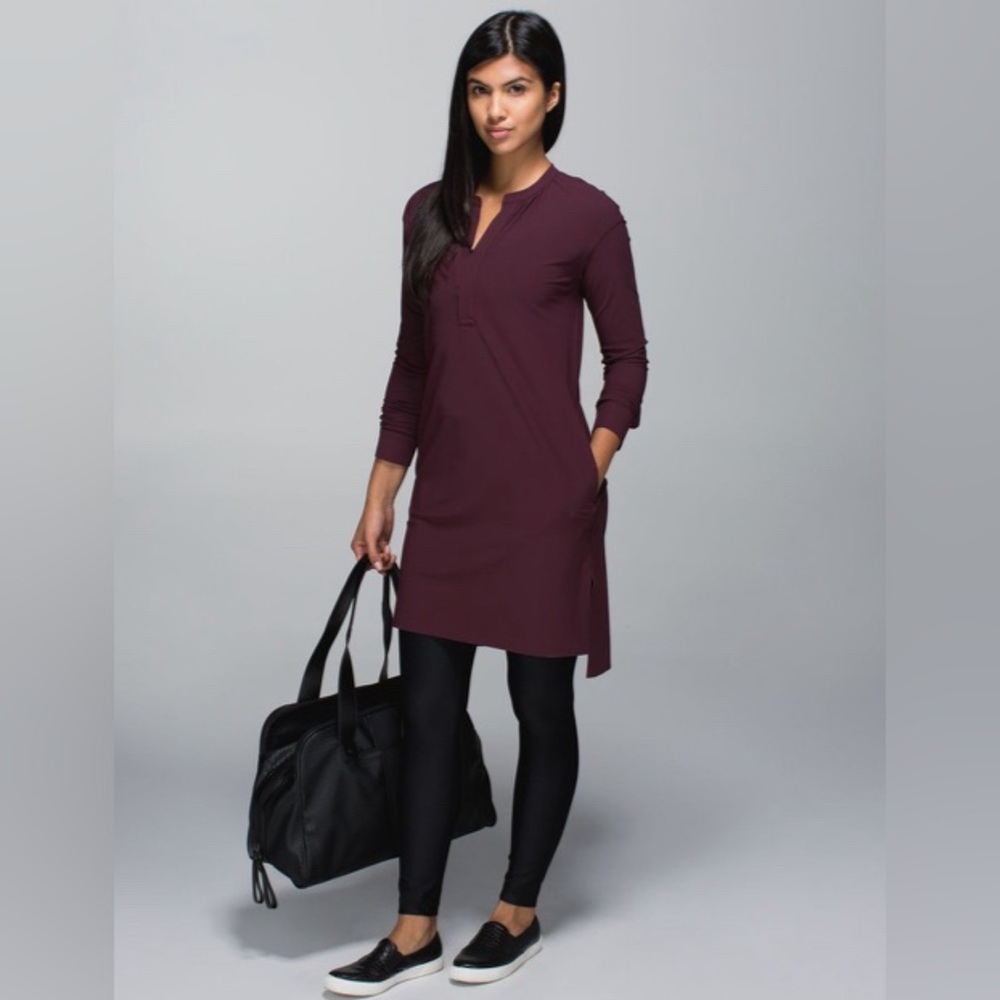 ❤️EUC Lululemon Effortless Dress Bordeaux Sz 8.  I never wore it.